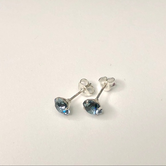 Jewelry - 925 Sterling Silver Swarovski Crystal Earrings